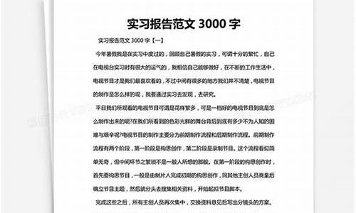 实习报告格式_实习报告范文3000字