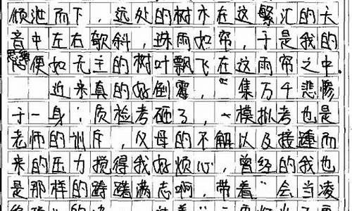 我的答卷作文800字初中_我的答卷作文800字初中生