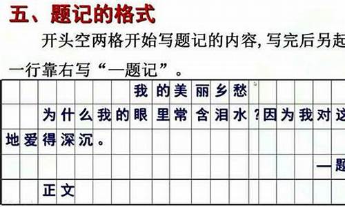 题记式作文是什么格式的文章_题记式作文是什么格式的文章呢